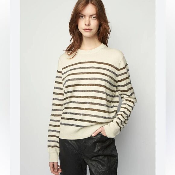 Zadig & Voltaire Life We Stripes Sweater NWT MEDIUM - Picture 2 of 13